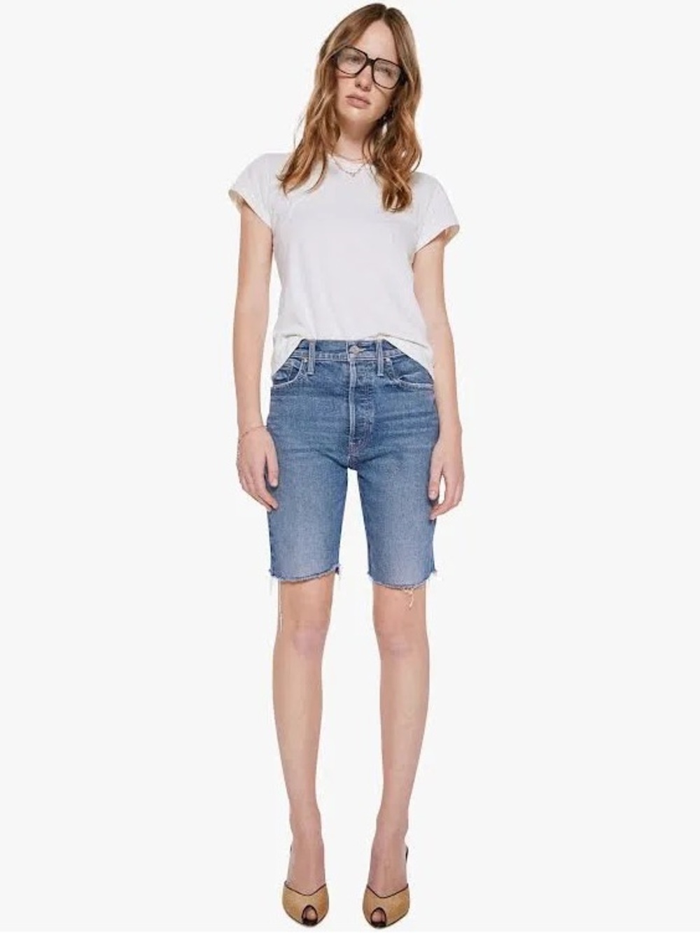 MOTHER SUPERIOR THE TOMCAT BLUE JEAN BERMUDA SHORTS - Picture 6 of 7